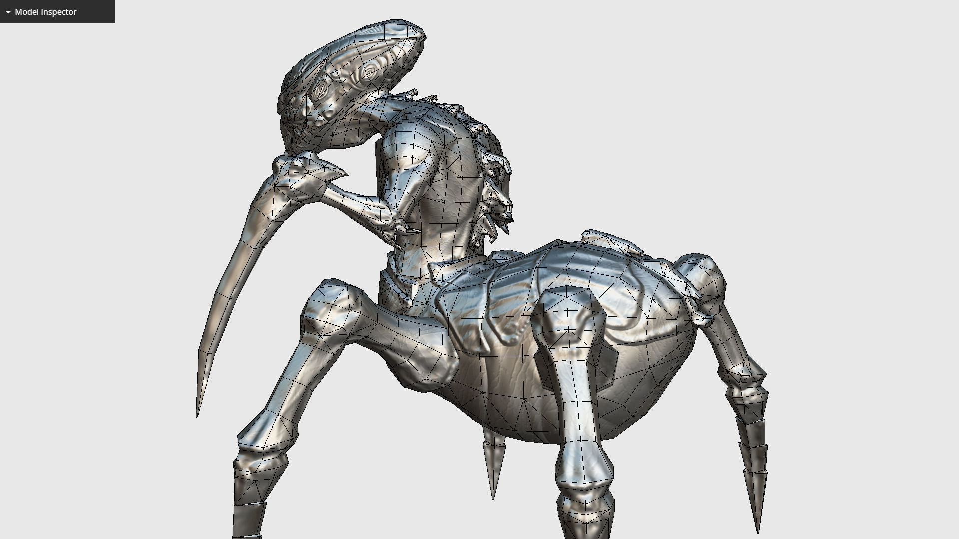 Arthropod Alien Hornbeam Bug Game Character Low-poly 3D model_23