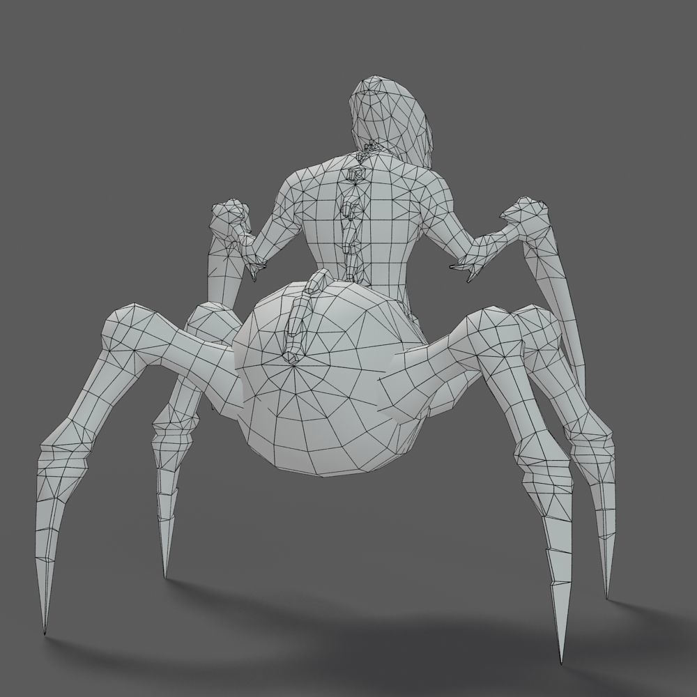 Arthropod Alien Hornbeam Bug Game Character Low-poly 3D model_52