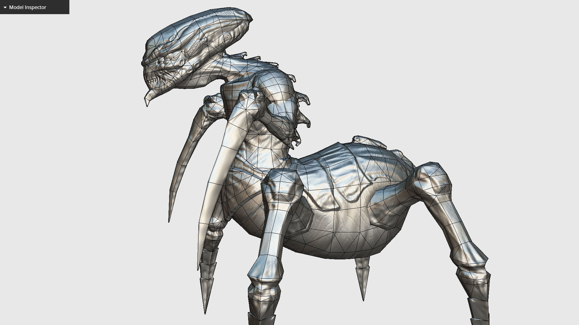 Arthropod Alien Hornbeam Bug Game Character Low-poly 3D model_22