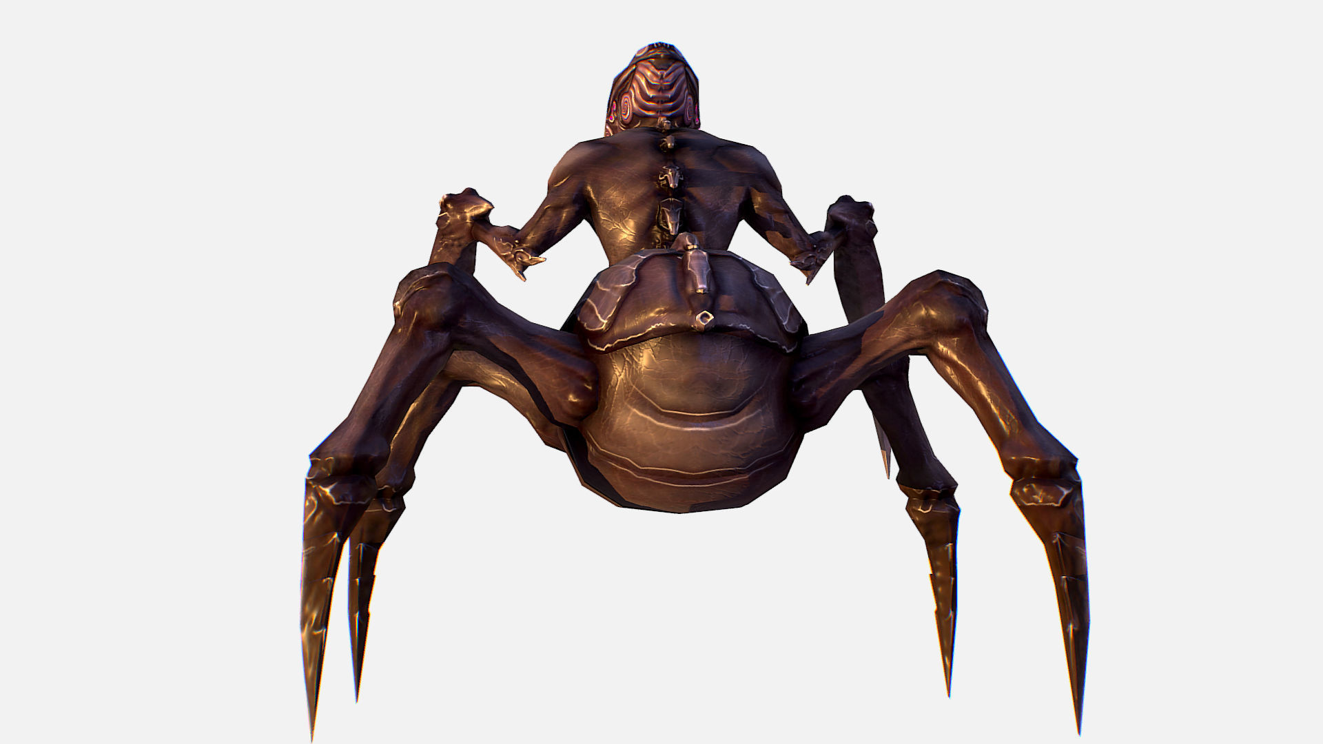 Arthropod Alien Hornbeam Bug Game Character Low-poly 3D model_5