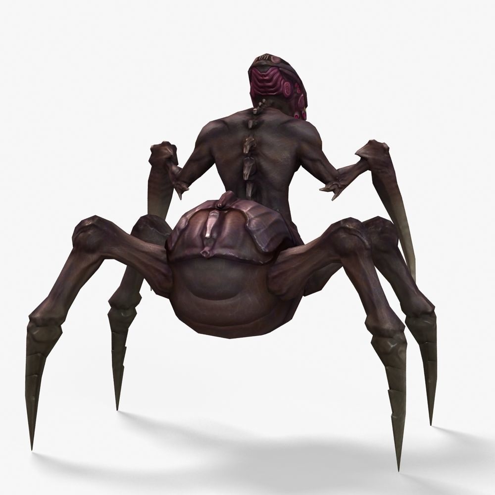 Arthropod Alien Hornbeam Bug Game Character Low-poly 3D model_38