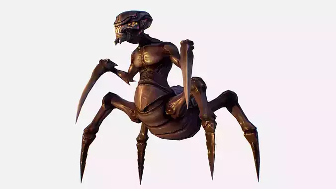 Game Character Arthropod Alien Hornbeam Bug Low-poly 3D model
