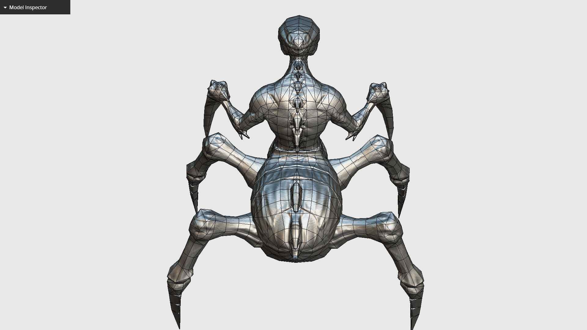 Arthropod Alien Hornbeam Bug Game Character Low-poly 3D model_28