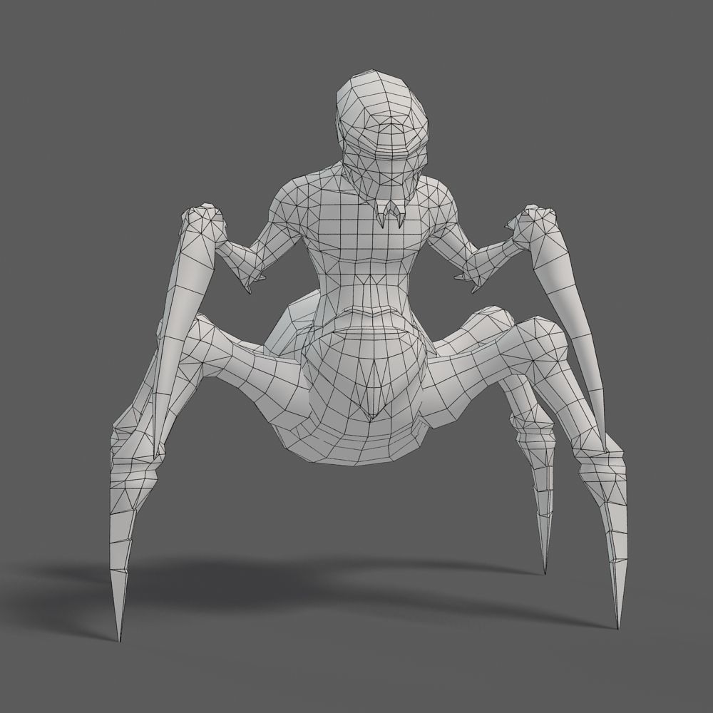 Arthropod Alien Hornbeam Bug Game Character Low-poly 3D model_49