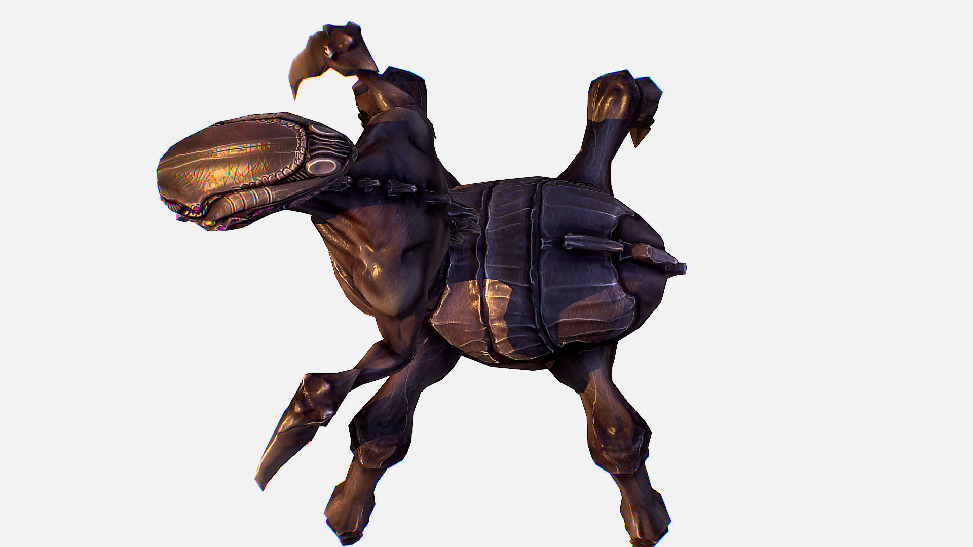 Arthropod Alien Hornbeam Bug Game Character Low-poly 3D model_15