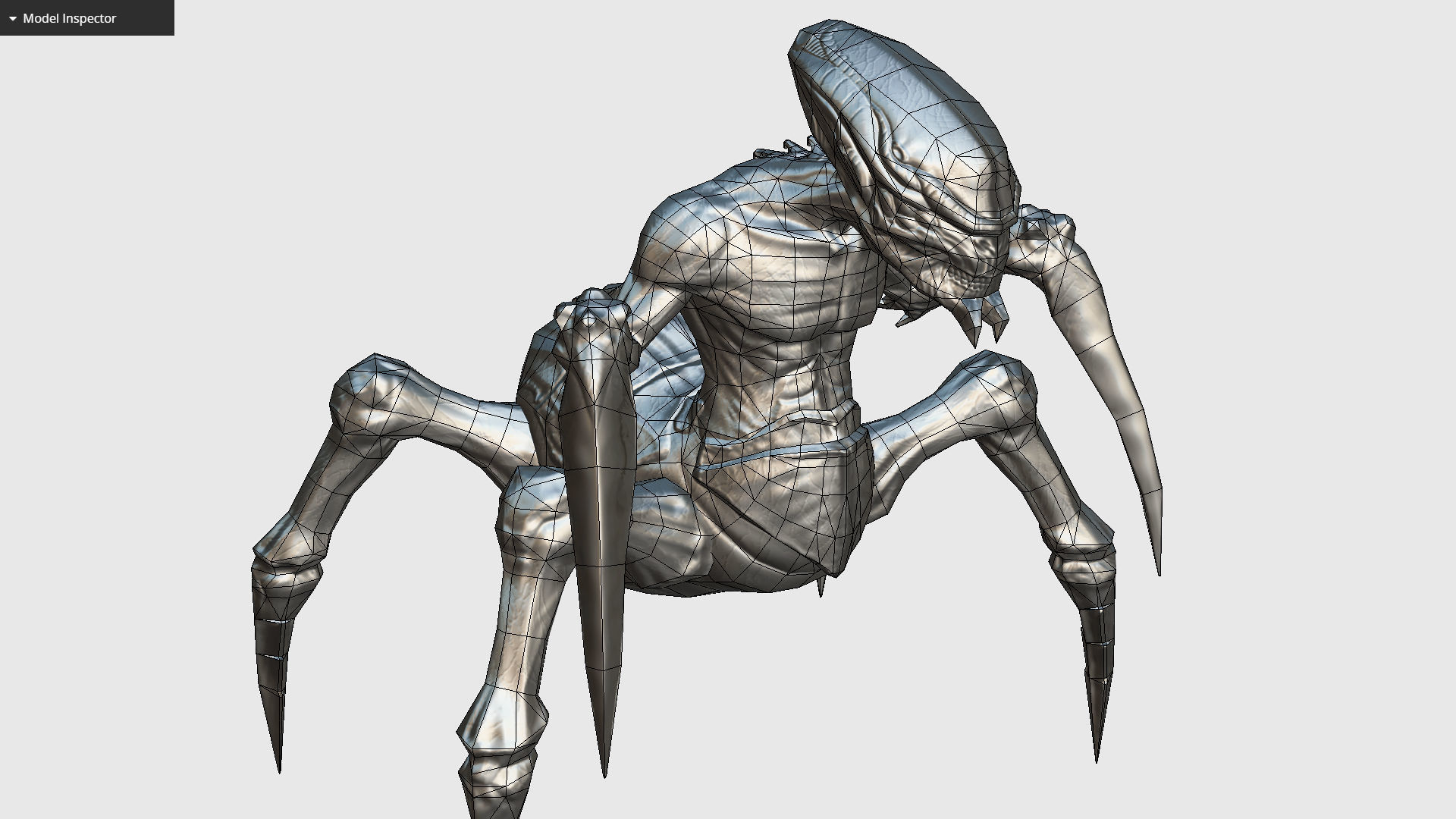 Arthropod Alien Hornbeam Bug Game Character Low-poly 3D model_30