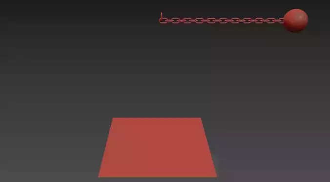 Single Chain Pendulam Simulation 3D model