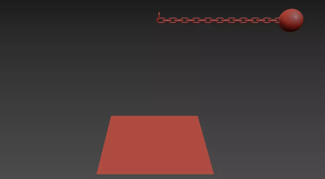 Single Chain Pendulam Simulation 3D model_0