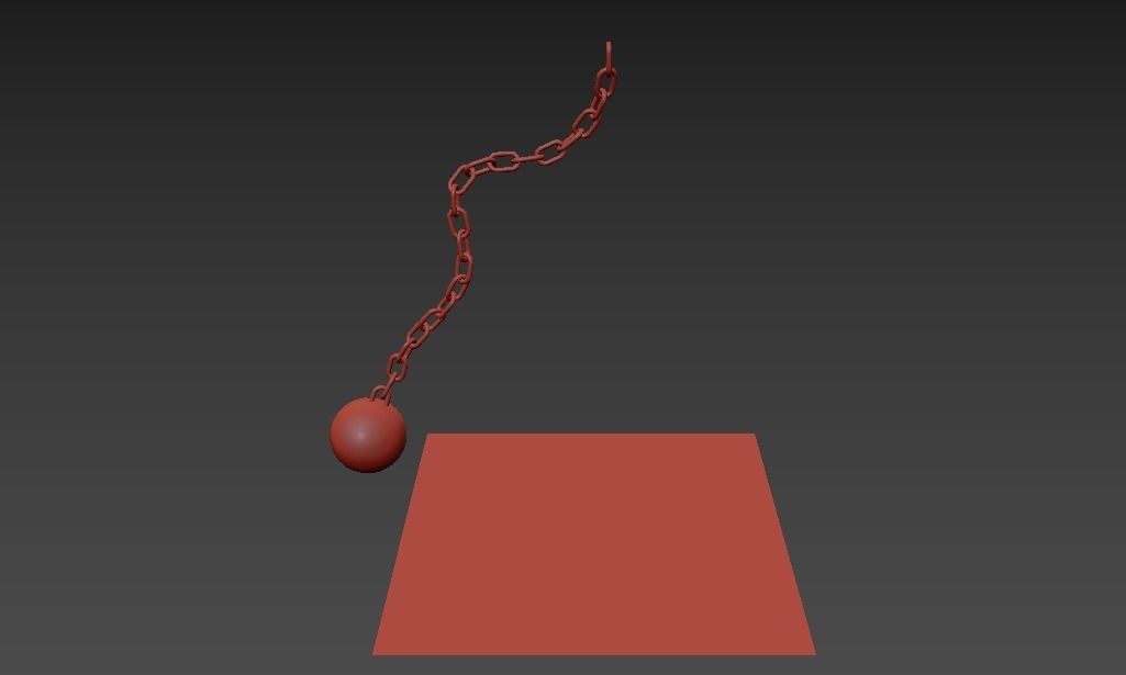 Single Chain Pendulam Simulation 3D model_4