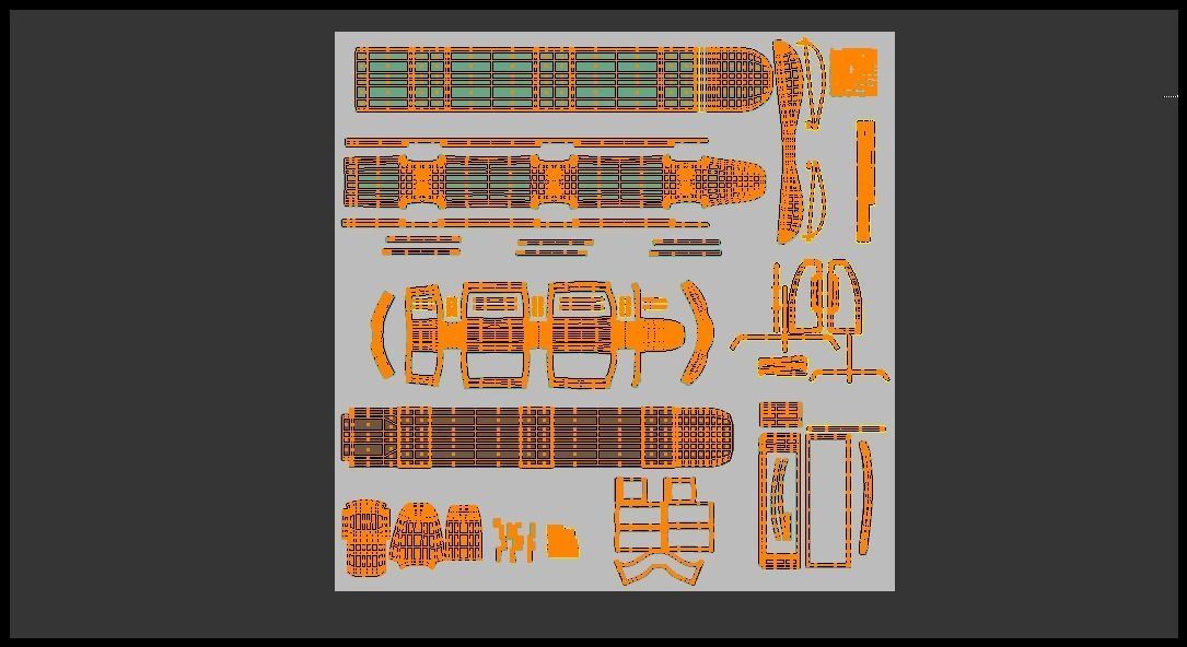 Sci-fi subway car II PBR 3D model_17
