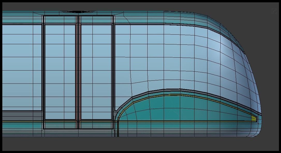 Sci-fi subway car II PBR 3D model_13