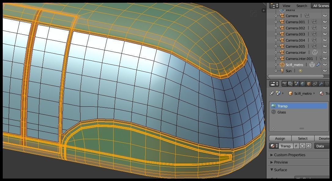 Sci-fi subway car II PBR 3D model_16