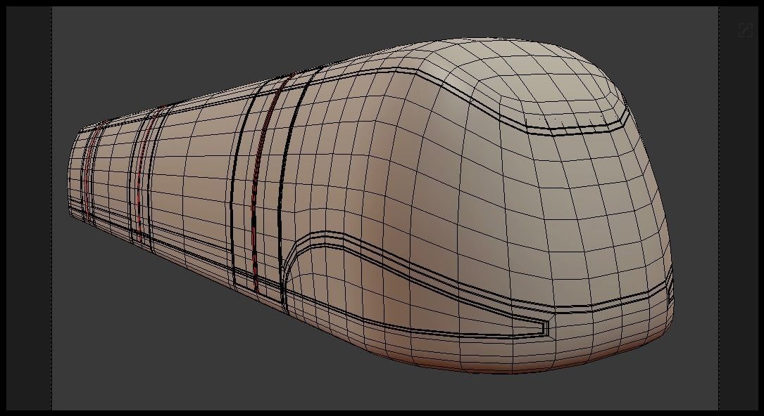 Sci-fi subway car II PBR 3D model_11