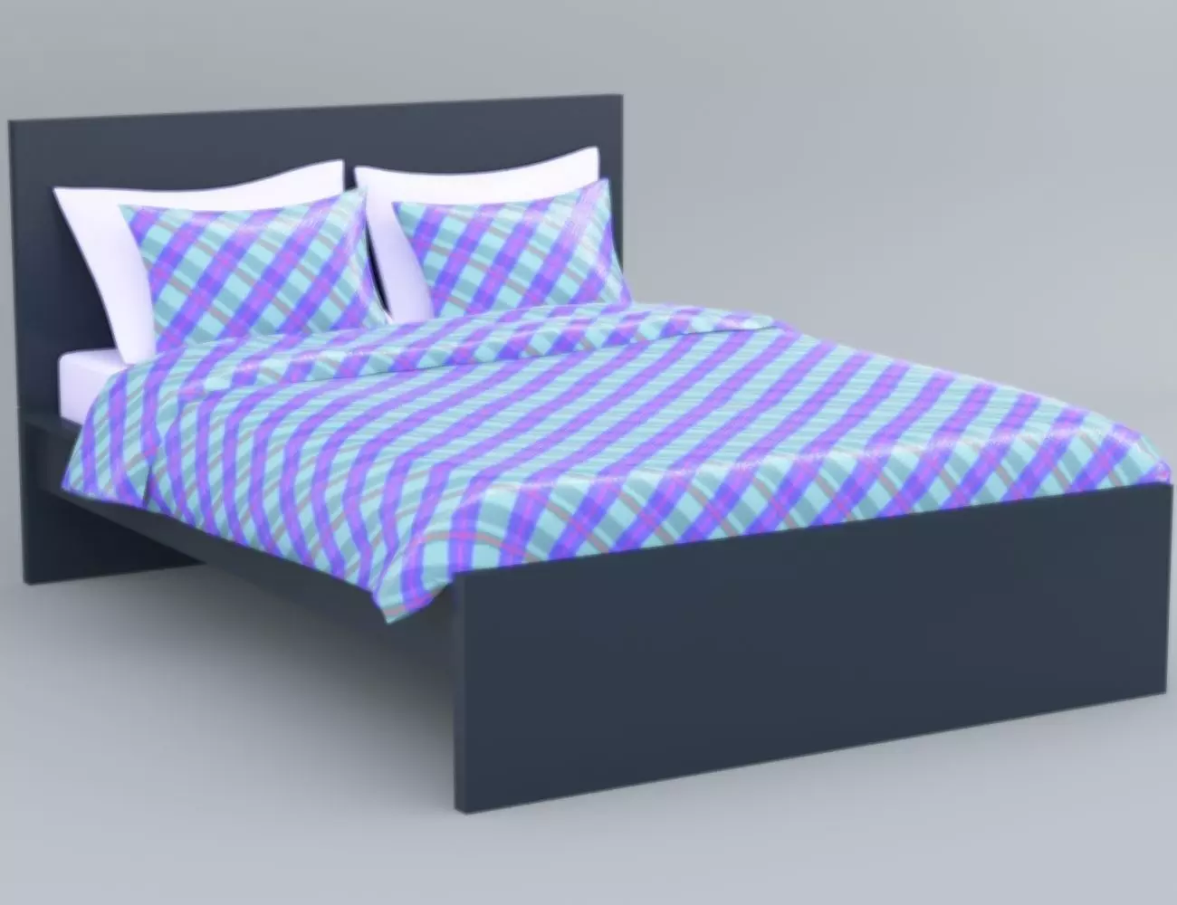malm bed Low-poly 3D model