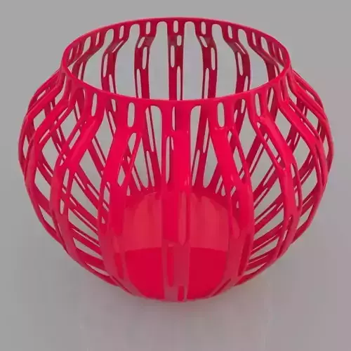Perforated Vase Geometric Shape 3D Print Model