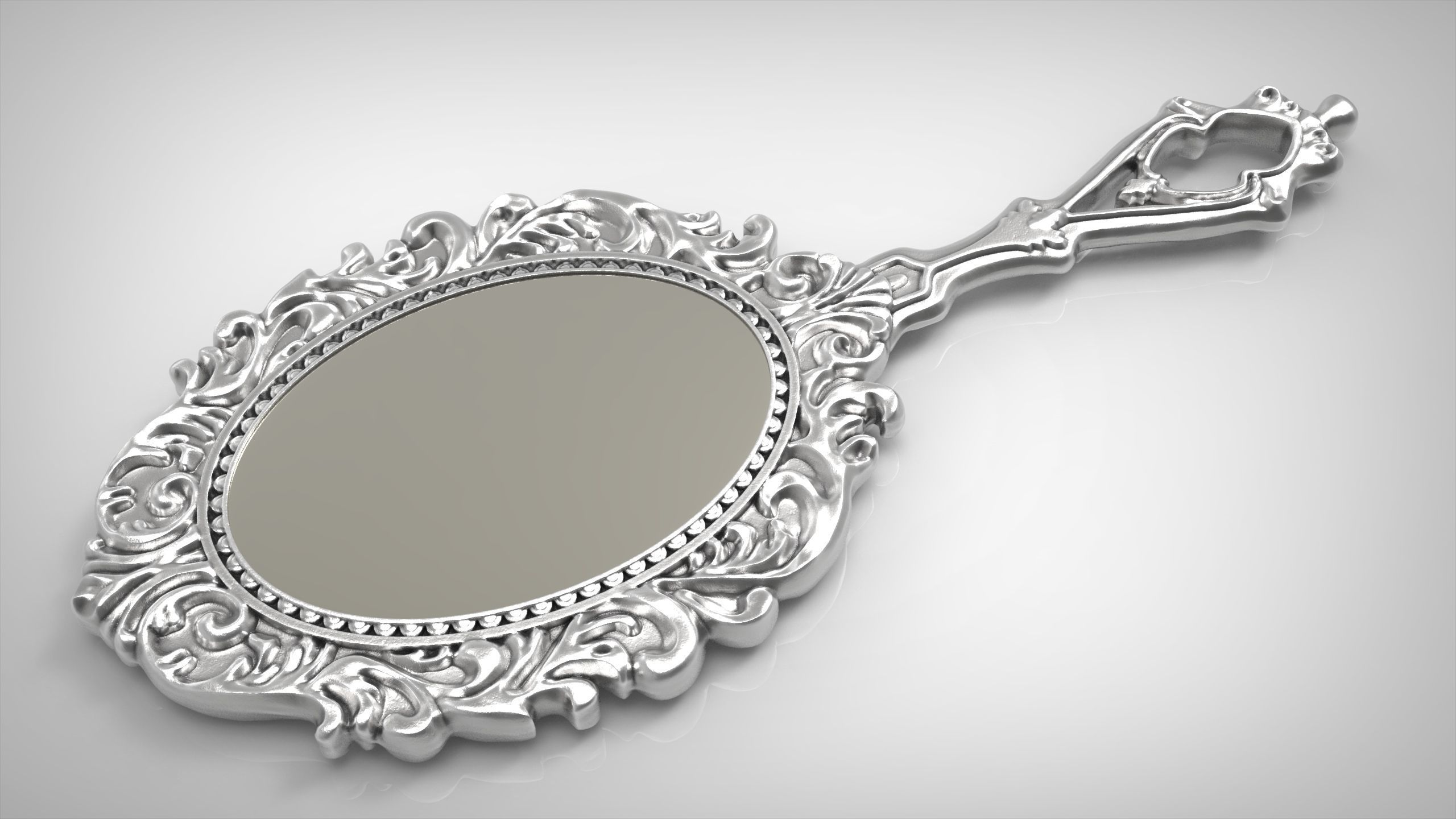 Mirror ornate 3D print model_4