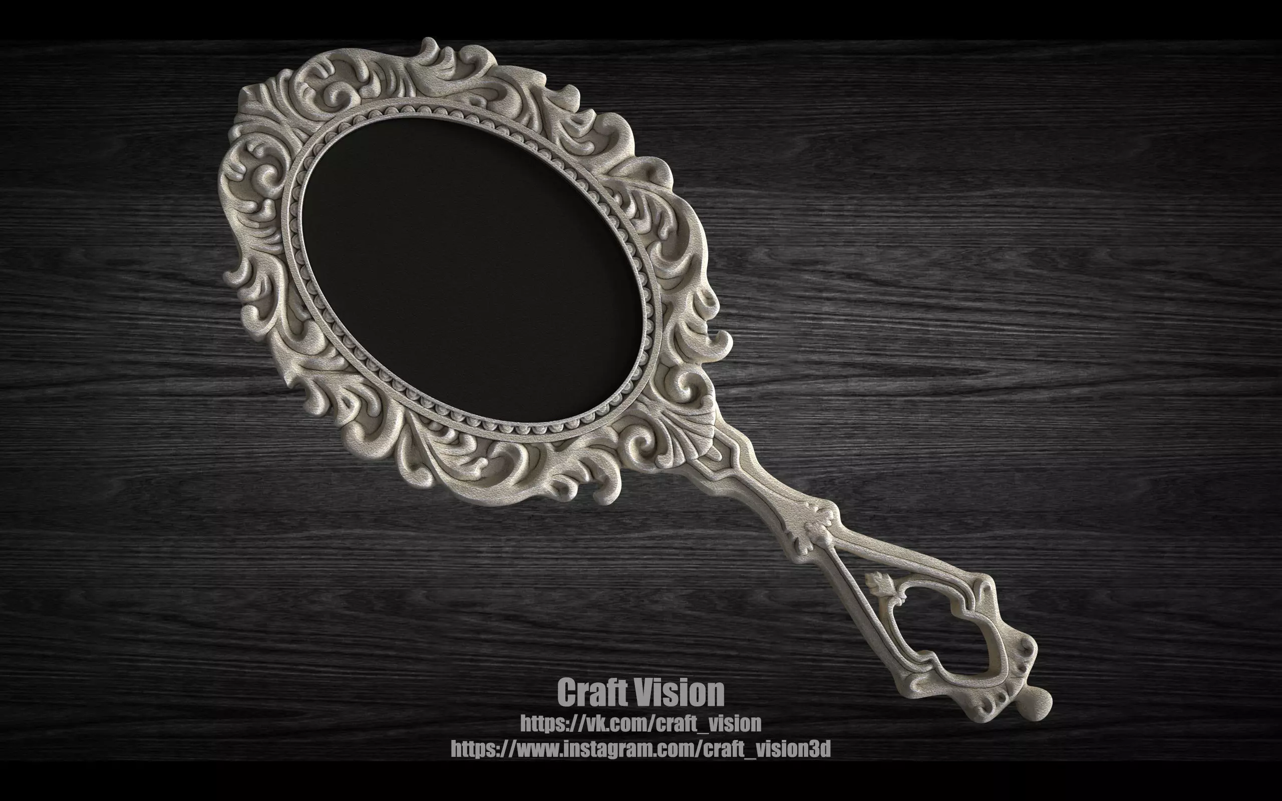 Mirror ornate 3D print model_0