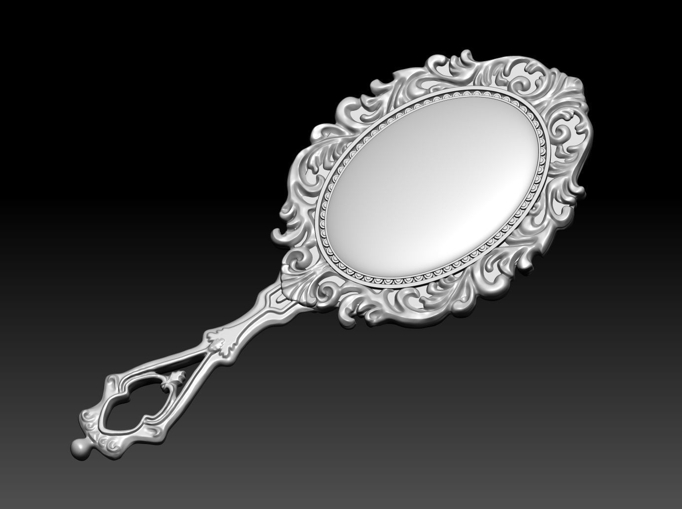 Mirror ornate 3D print model_6