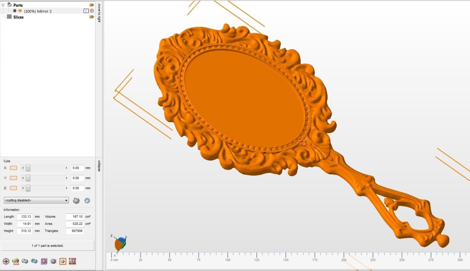 Mirror ornate 3D print model_9