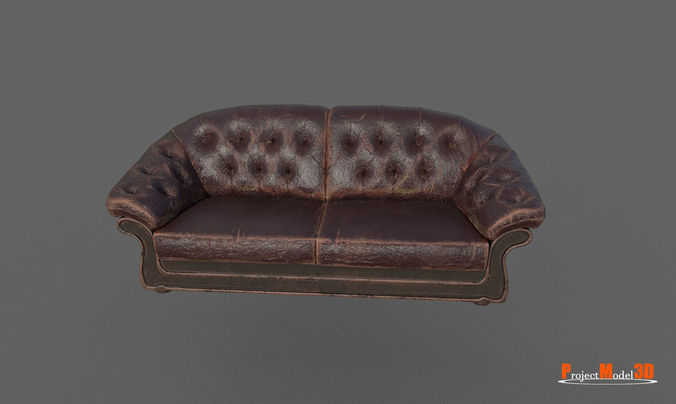 Old Sofa-Version 01A 3D model