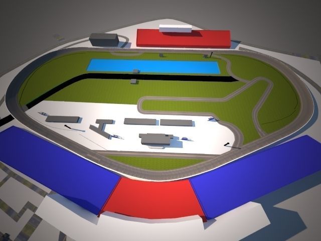 Daytona International Speedway Low-poly 3D model_1