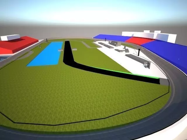 Daytona International Speedway Low-poly 3D model_0