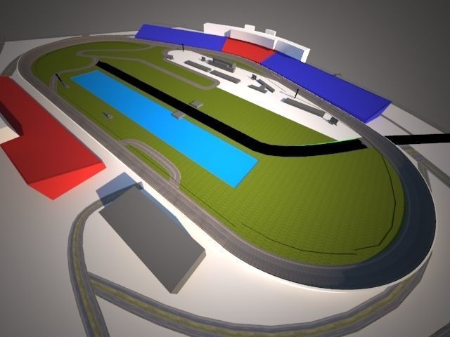 Daytona International Speedway Low-poly 3D model_5