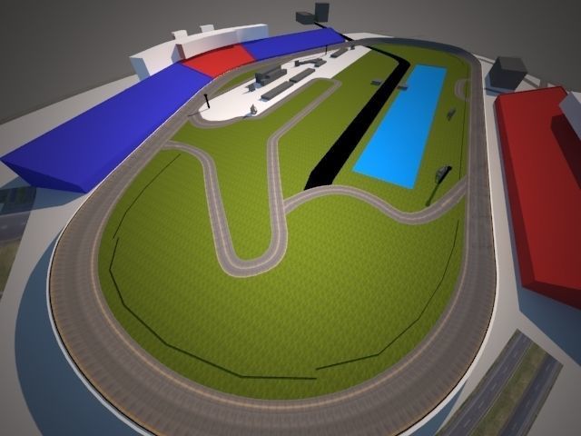 Daytona International Speedway Low-poly 3D model_4