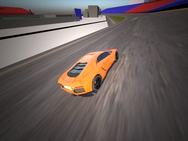 Daytona International Speedway Low-poly 3D model_7