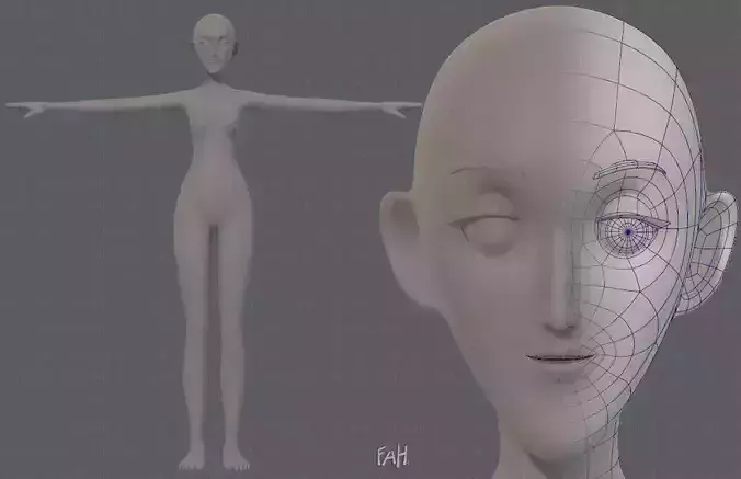Base mesh woman 13