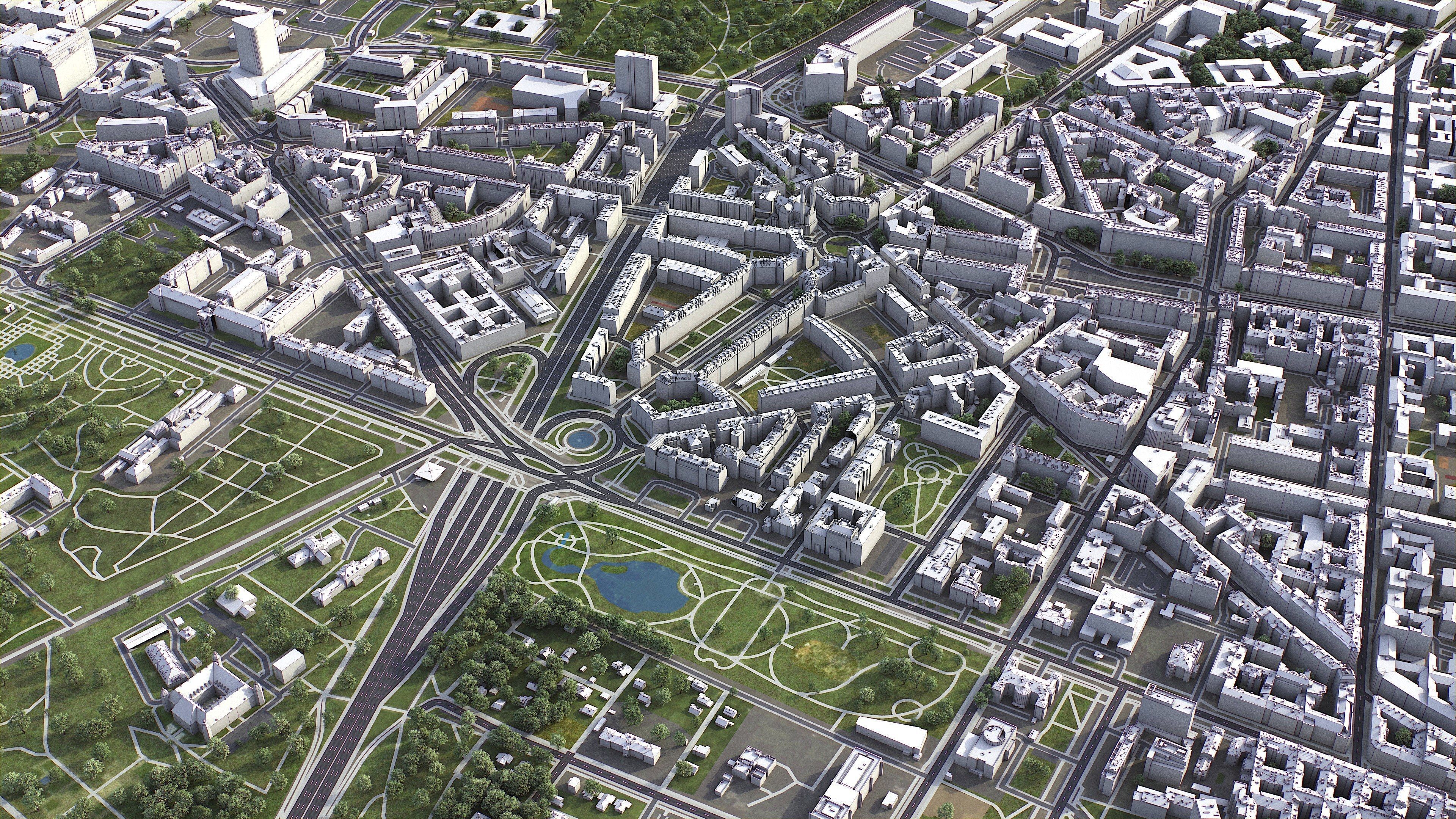 Warsaw Low-poly 3D model_20