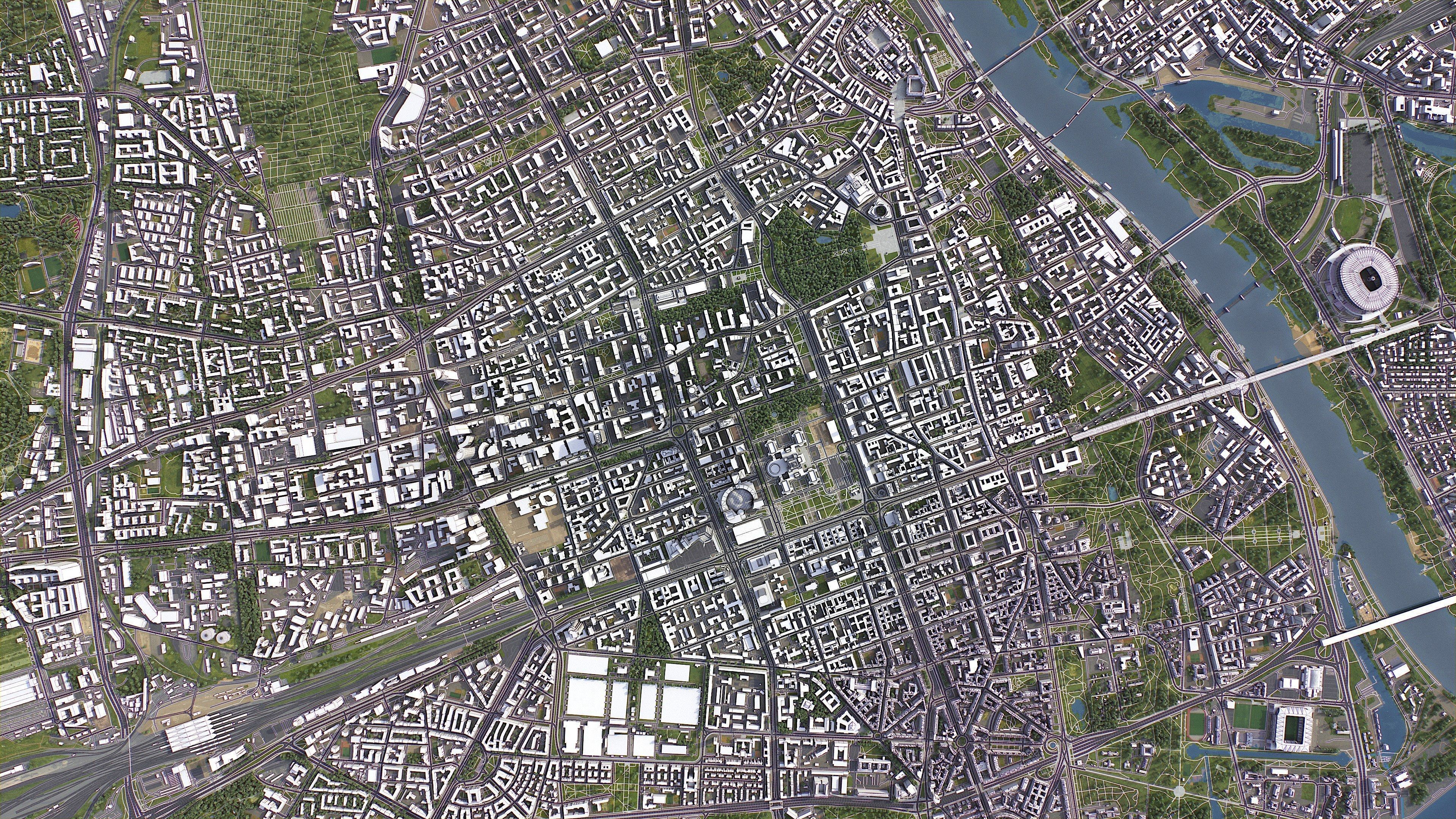 Warsaw Low-poly 3D model_11