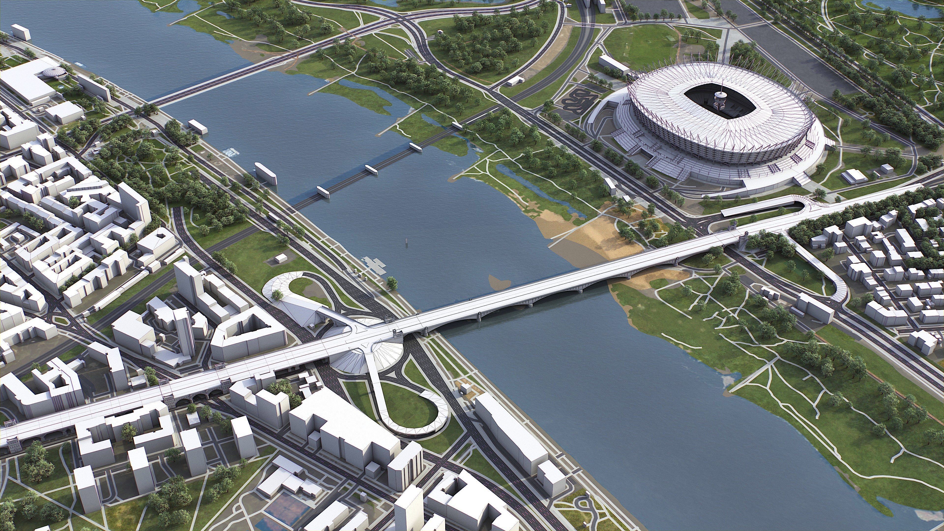 Warsaw Low-poly 3D model_16