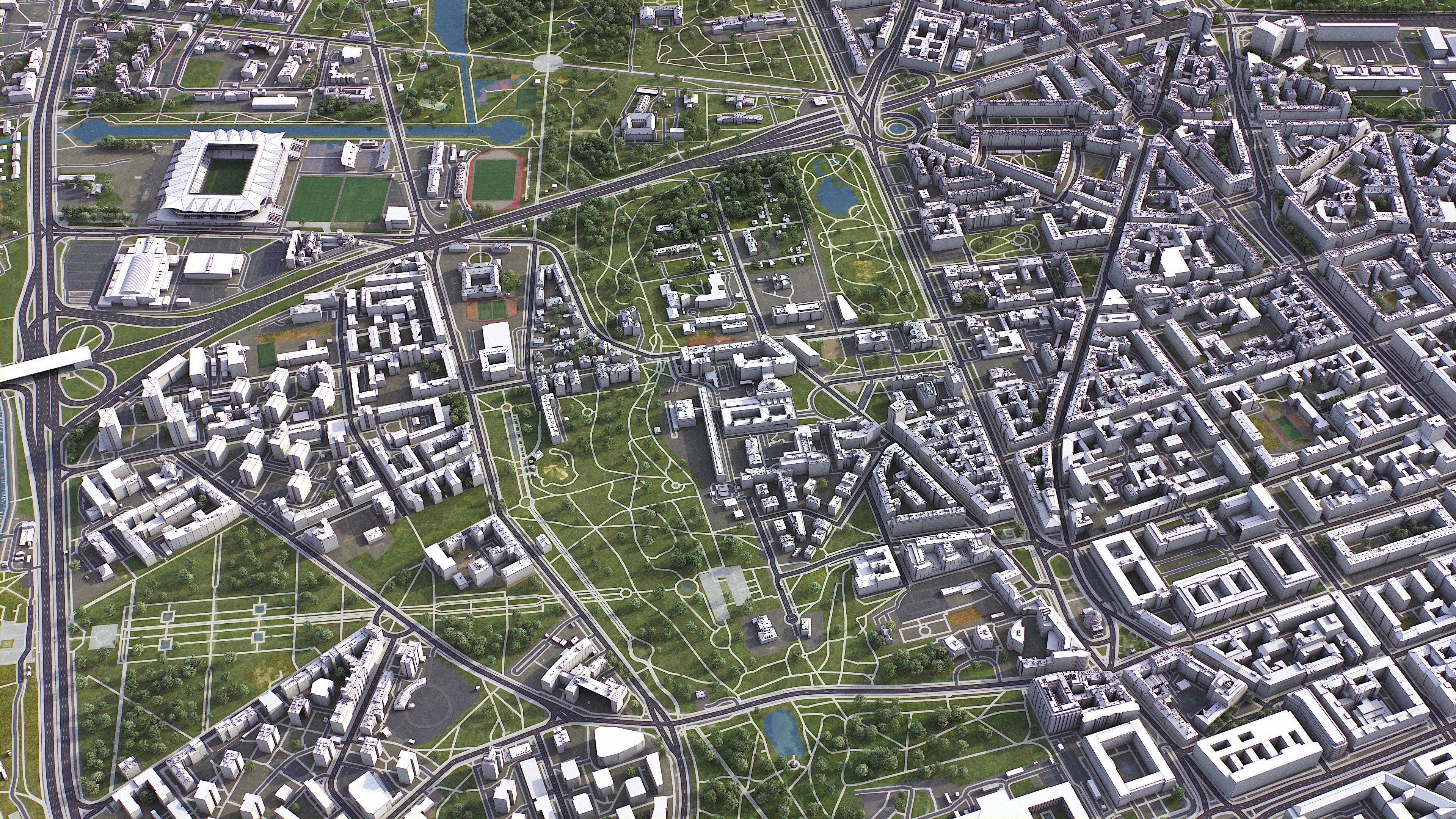 Warsaw Low-poly 3D model_23