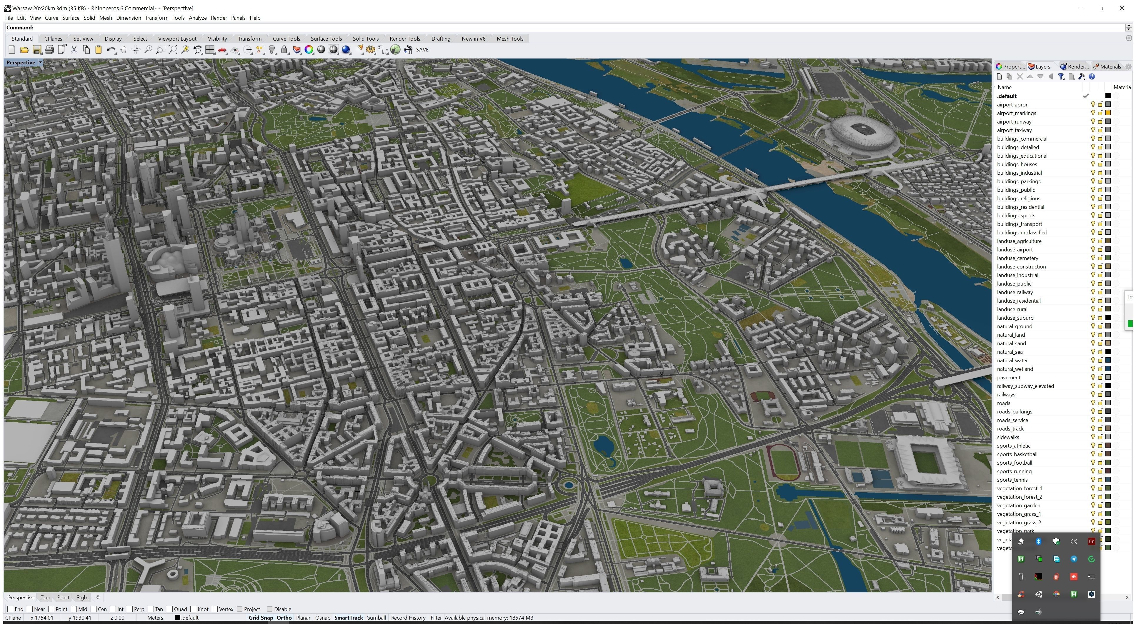 Warsaw Low-poly 3D model_33