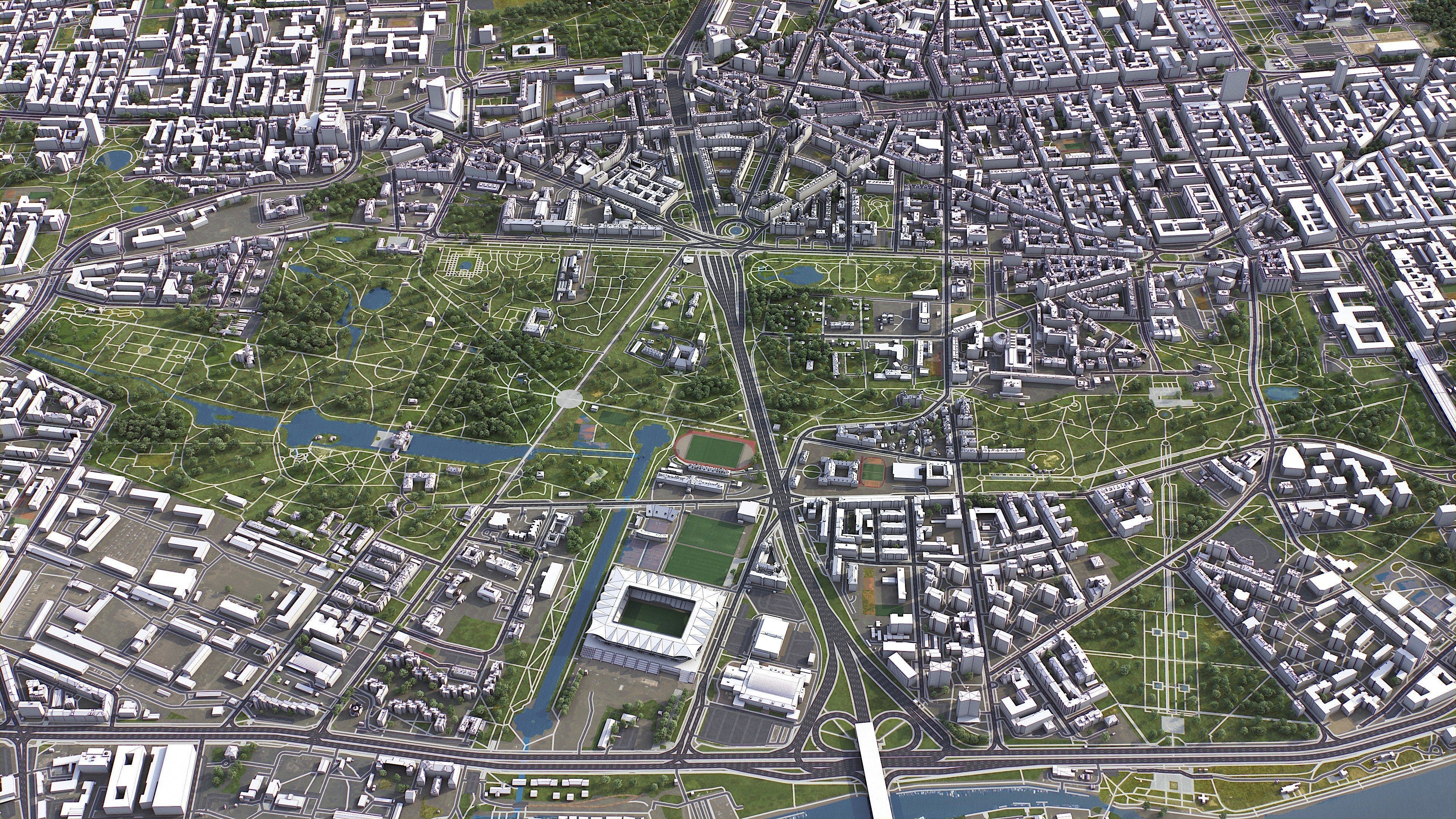 Warsaw Low-poly 3D model_24