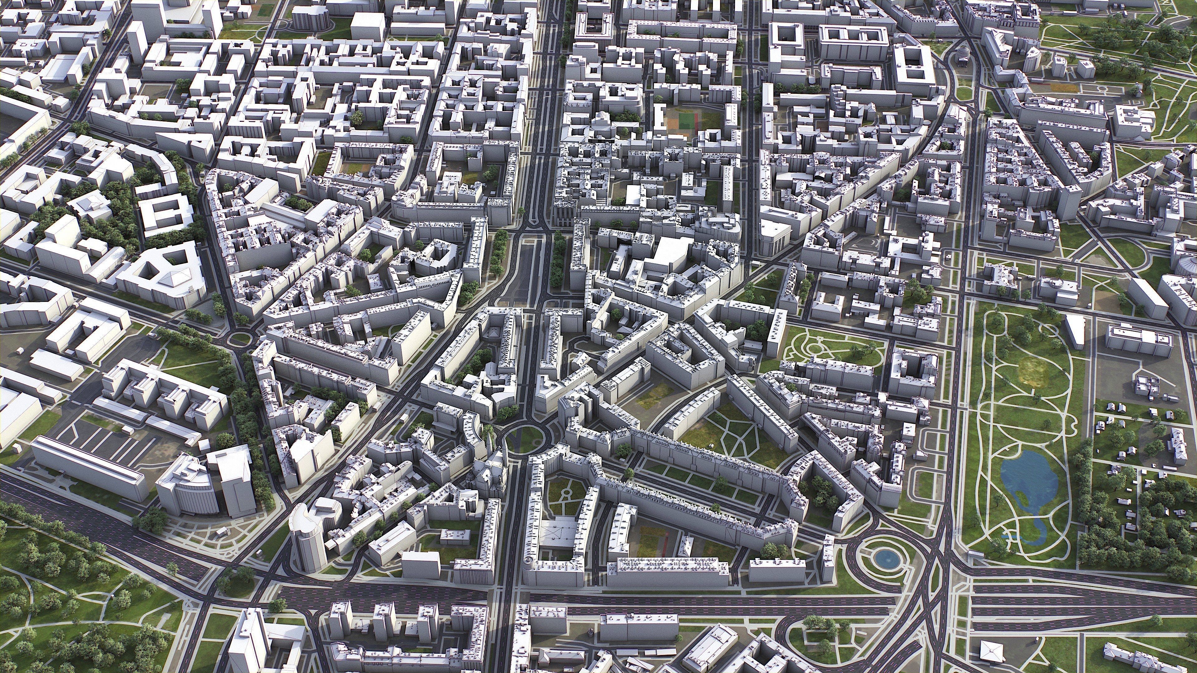 Warsaw Low-poly 3D model_19