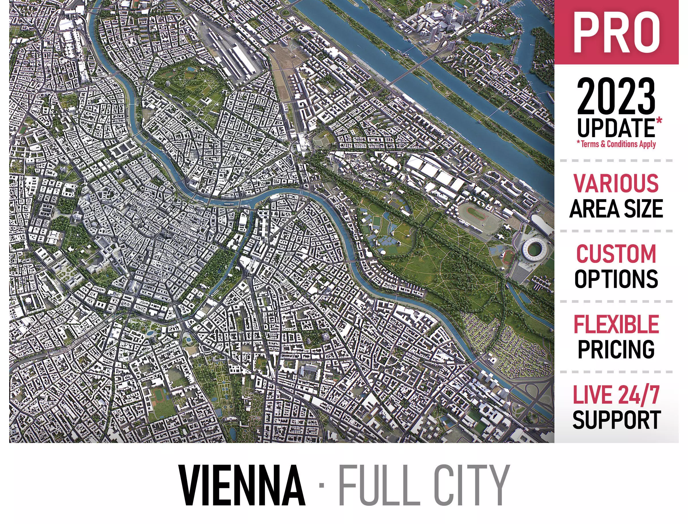 Vienna Low-poly 3D model_0