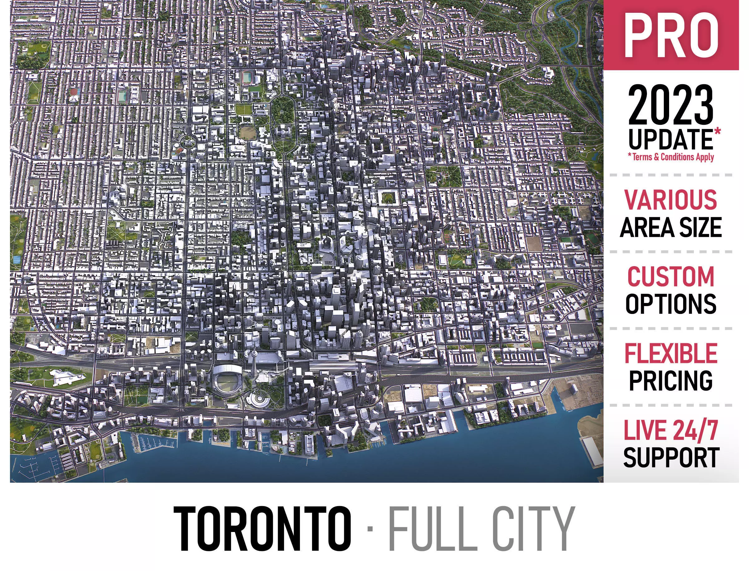 Toronto Low-poly 3D model