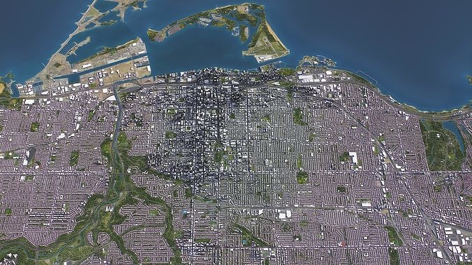 Toronto Low-poly 3D model 7