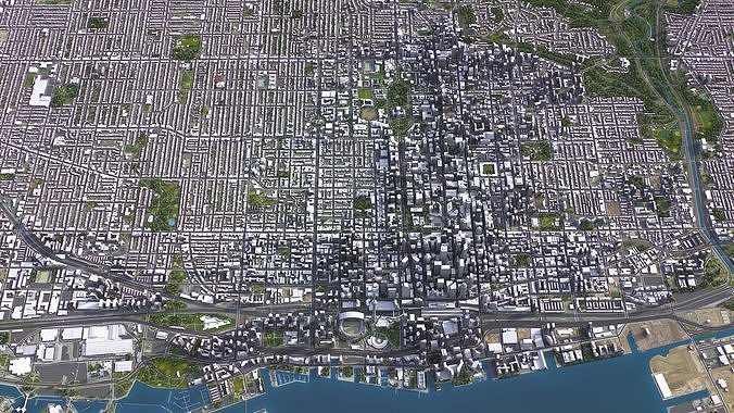 Toronto Low-poly 3D model 3