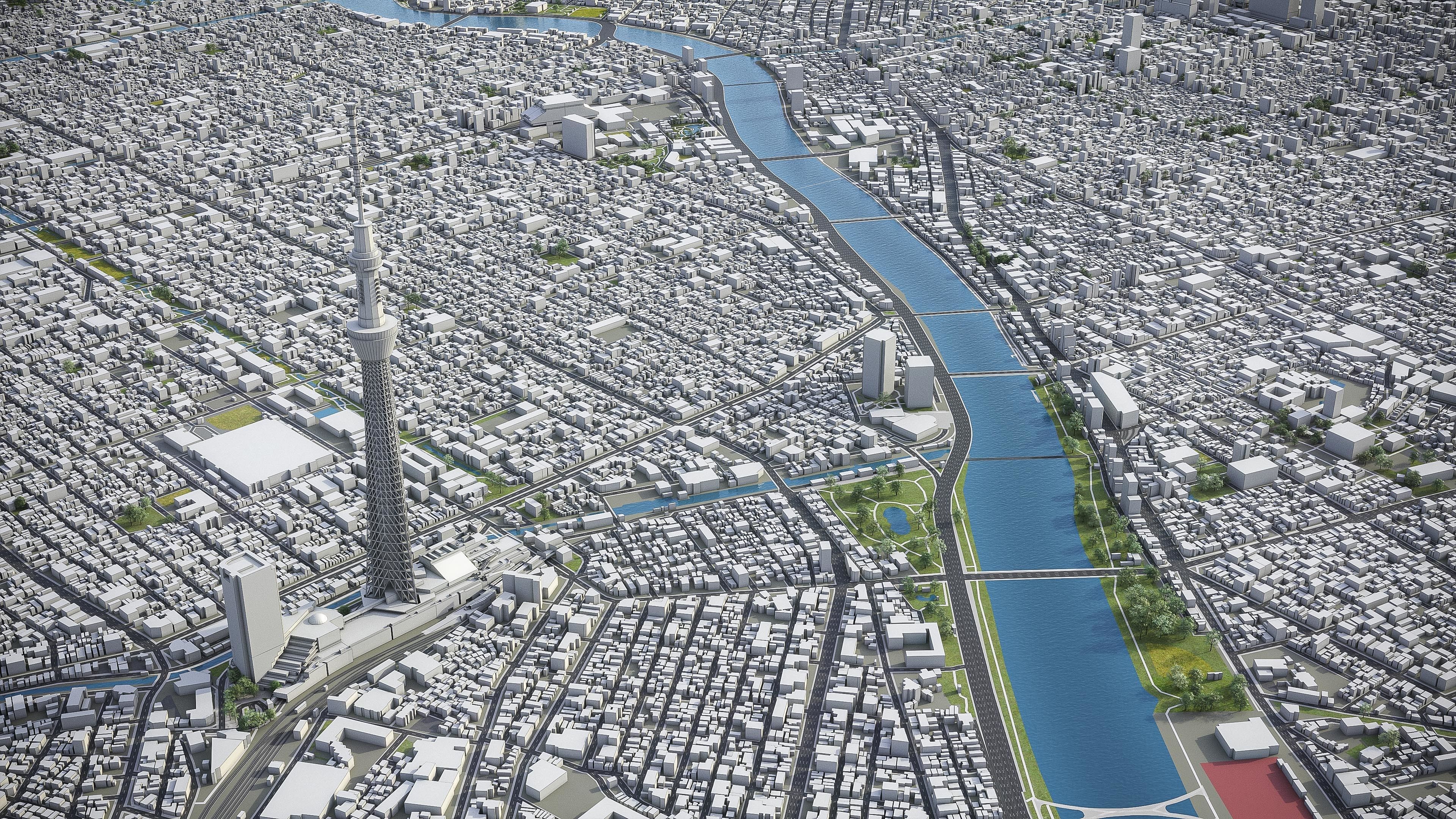 Tokyo Low-poly 3D model_6