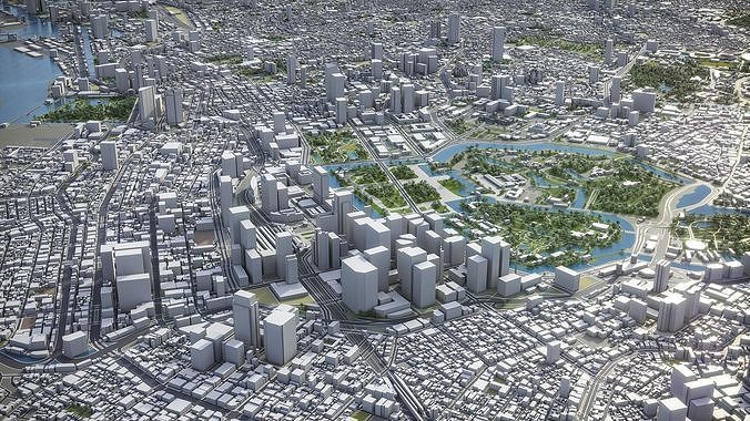 Tokyo Low-poly 3D model 4
