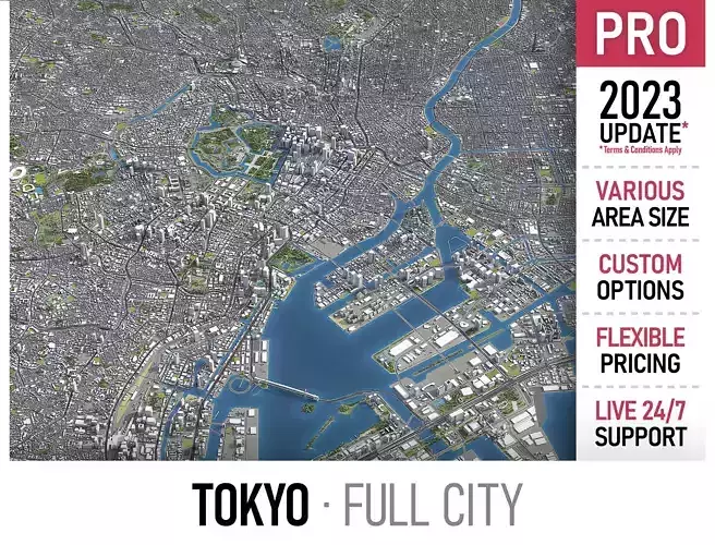 Tokyo Low-poly 3D model