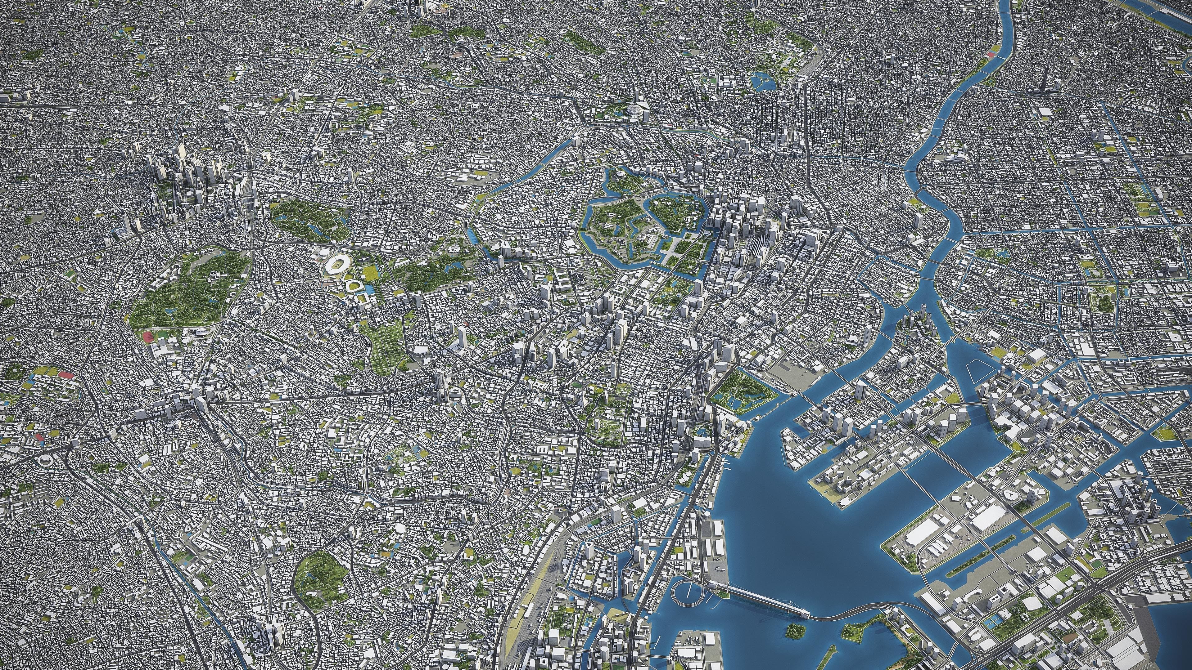 Tokyo Low-poly 3D model_7