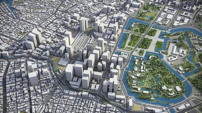 Tokyo Low-poly 3D model 3
