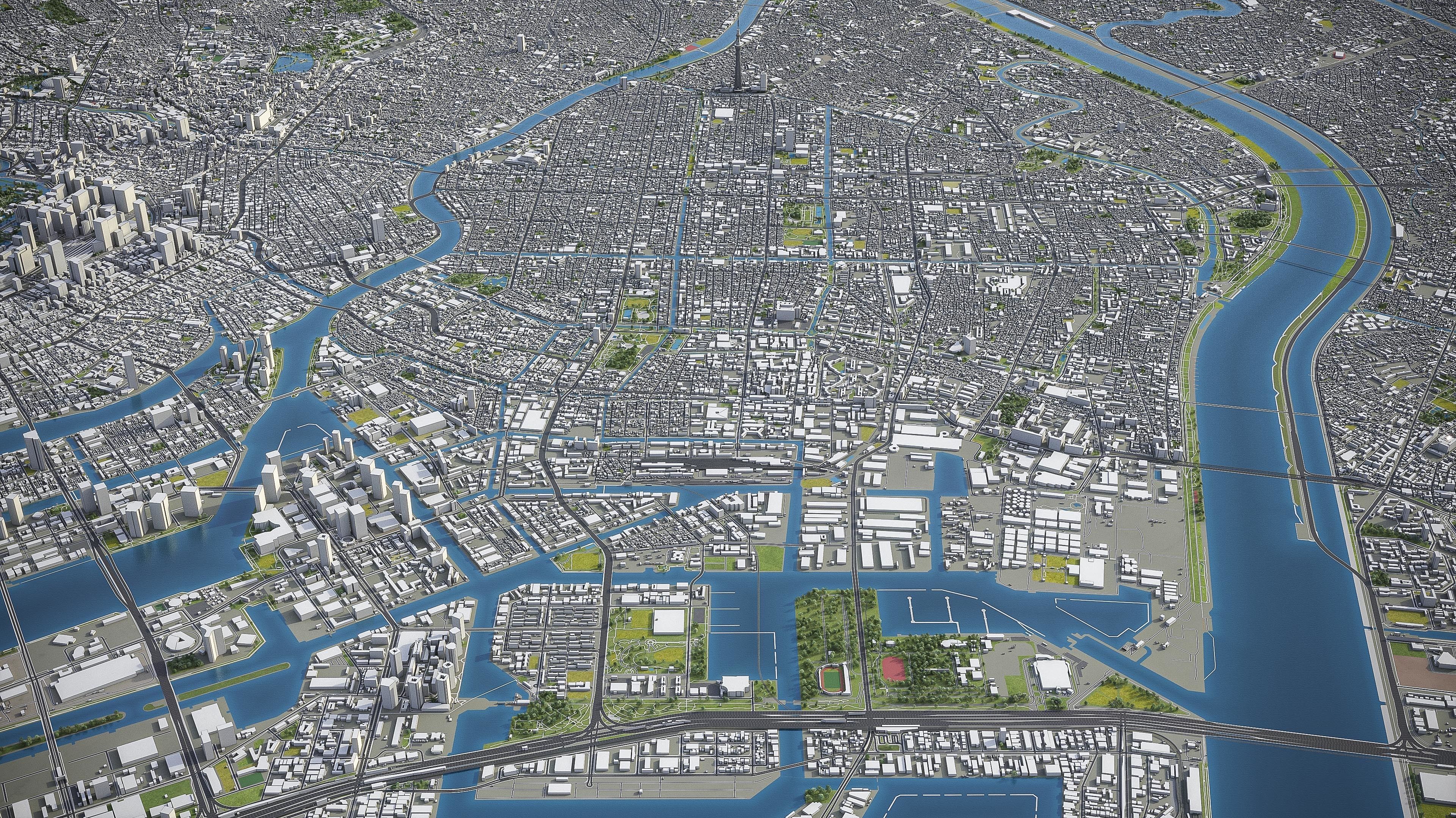 Tokyo Low-poly 3D model_5