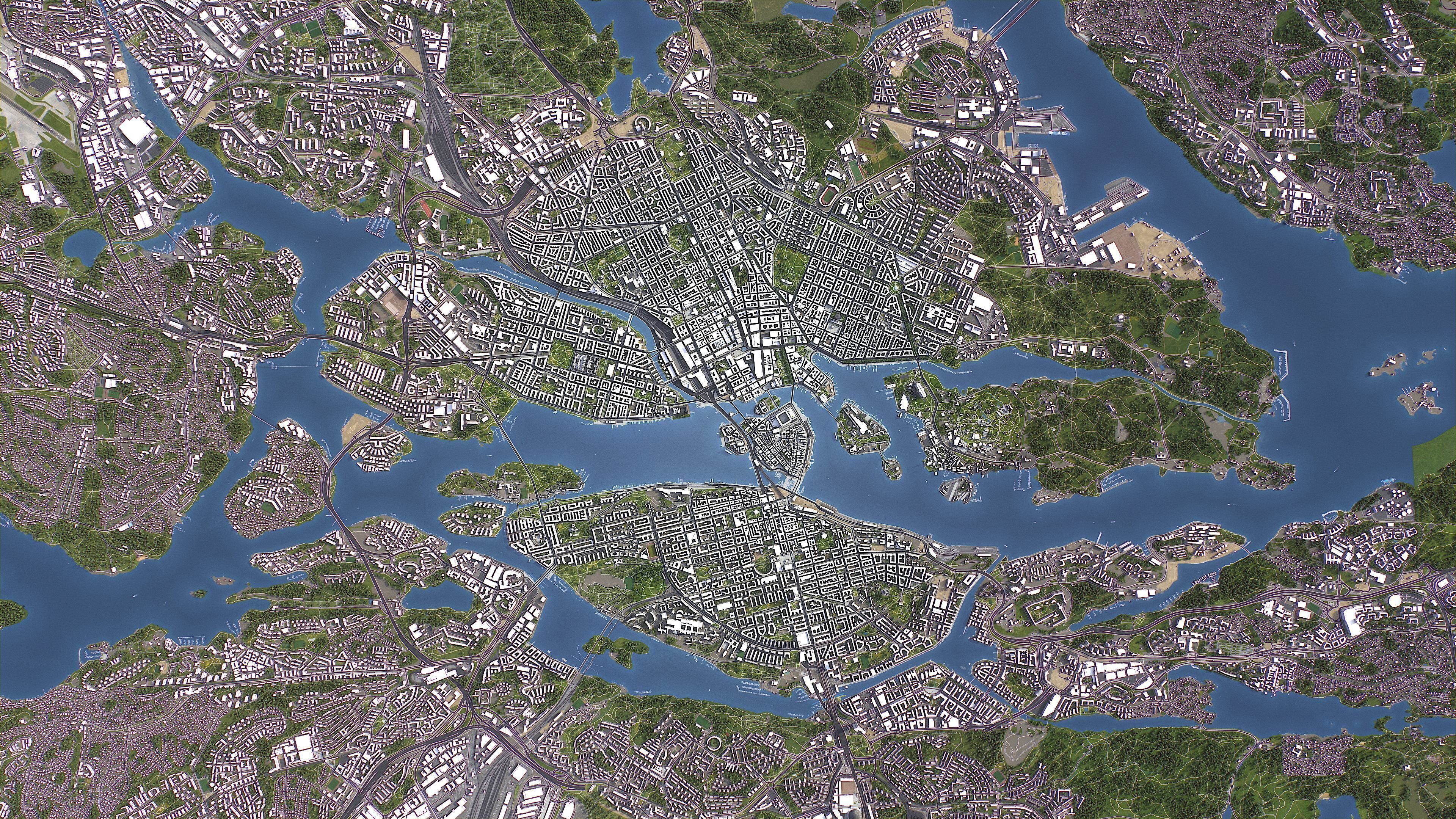 Stockholm - 3D City Model Low-poly 3D model_9