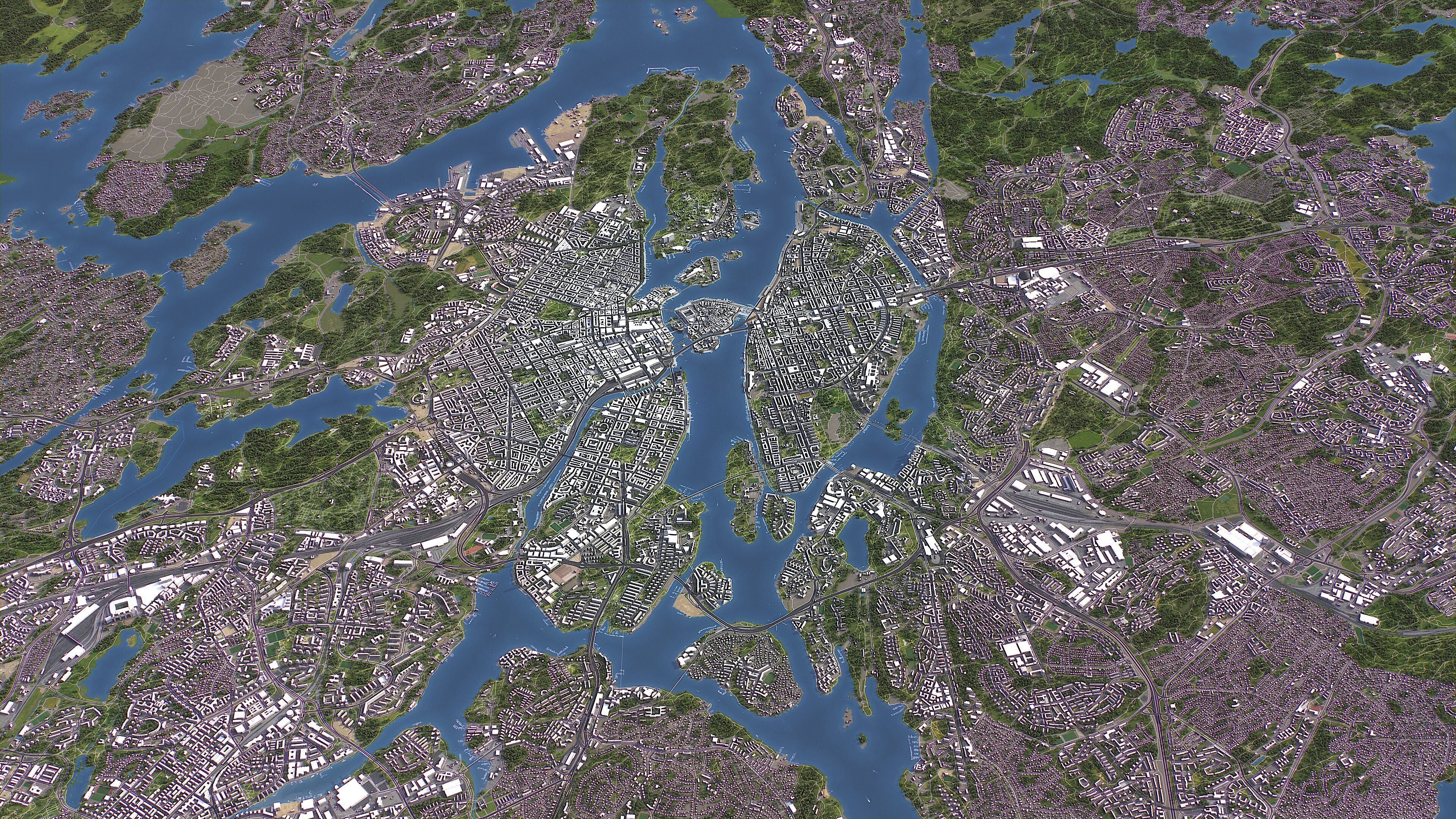 Stockholm - 3D City Model Low-poly 3D model_12