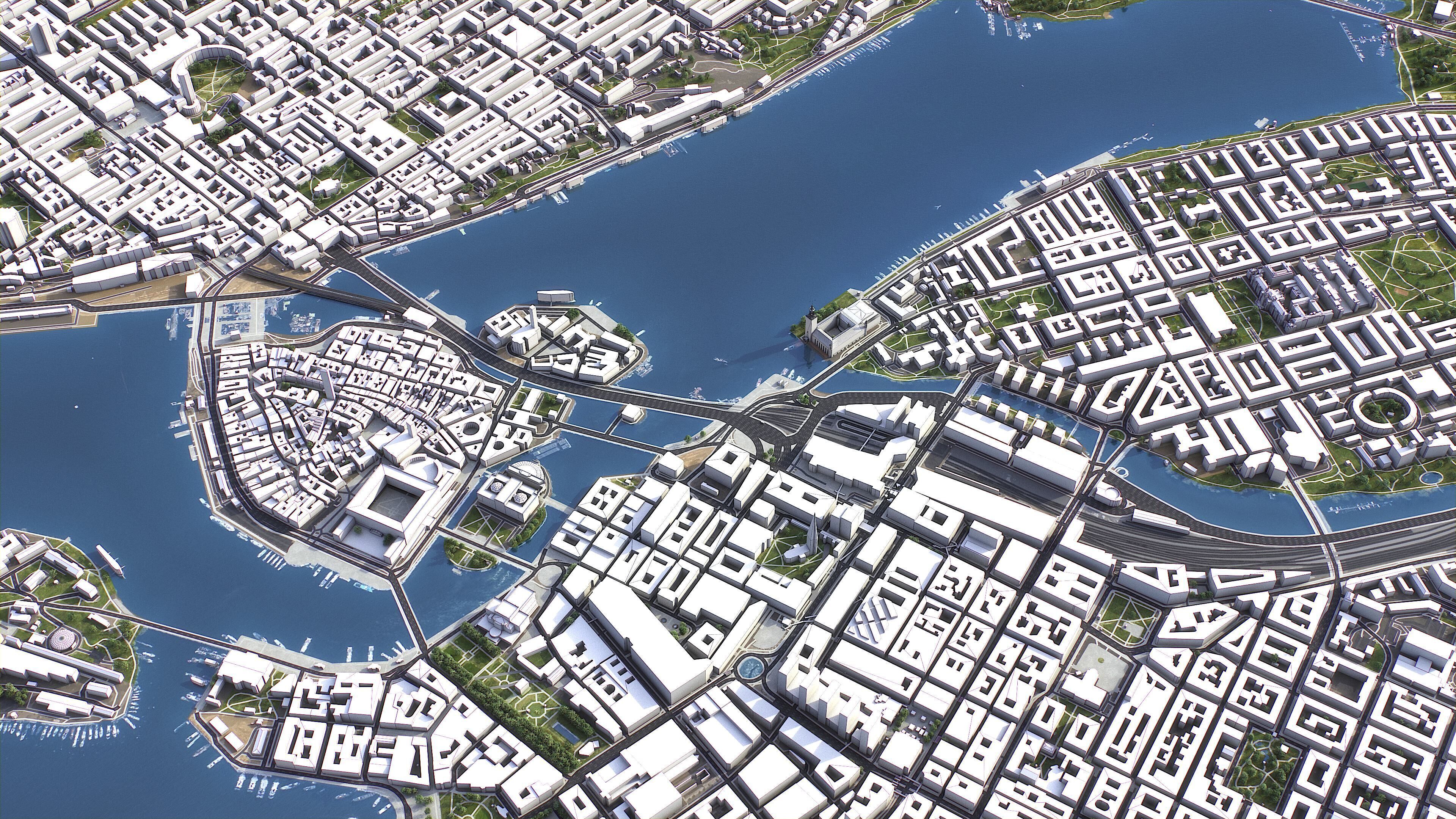 Stockholm - 3D City Model Low-poly 3D model_6